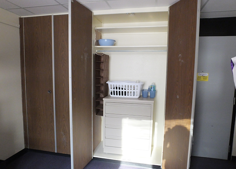 Closet space and dresser