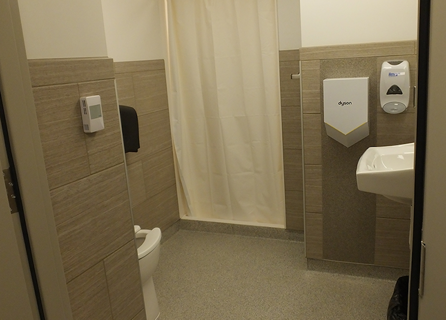 Pod-style bathrooms allow for student privacy