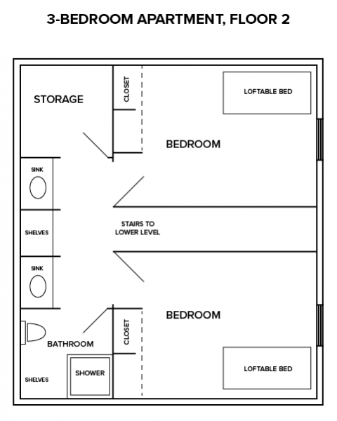 3-Bedroom Apartment, Floor 2